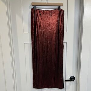 Cupshe x JoJo Red Wine Maxi Skirt